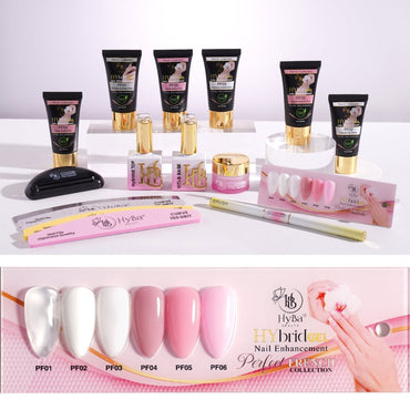 1 PERFECT FRENCH Starter Kit - HyGEL™ Hybrid Gel Nail System - HYBA BEAUTY