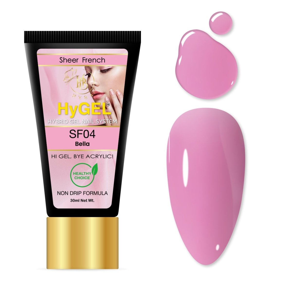 10 SHEER FRENCH Collection - Hybrid HyGEL™ Nail System - HYBA BEAUTY