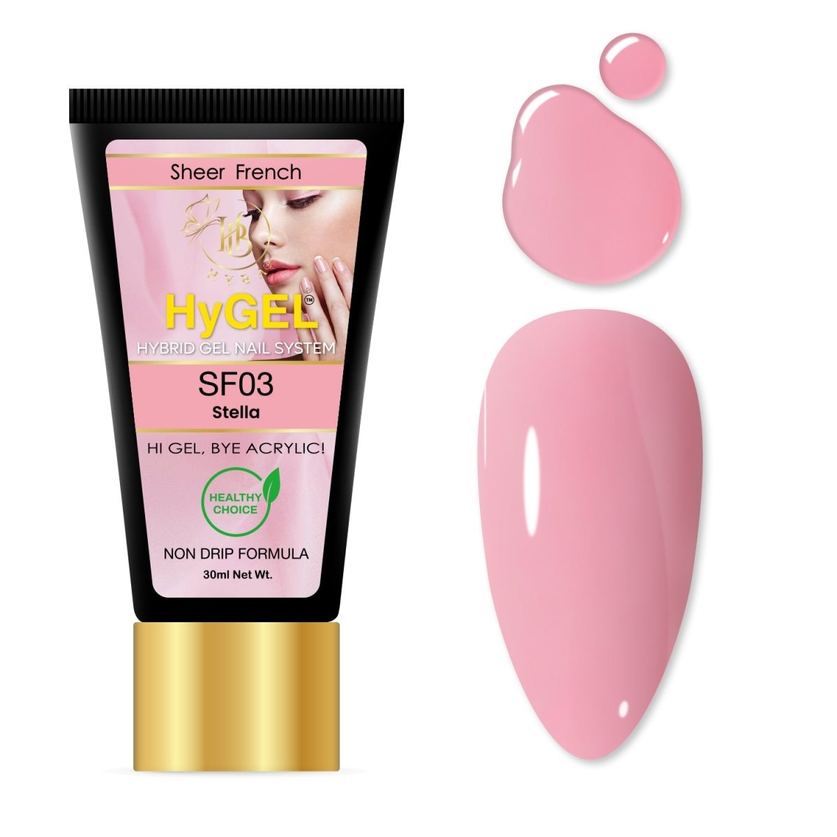 10 SHEER FRENCH Collection - Hybrid HyGEL™ Nail System - HYBA BEAUTY