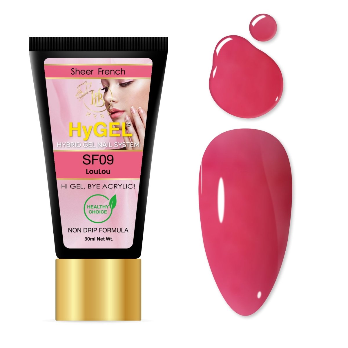10 SHEER FRENCH Collection - Hybrid HyGEL™ Nail System - HYBA BEAUTY
