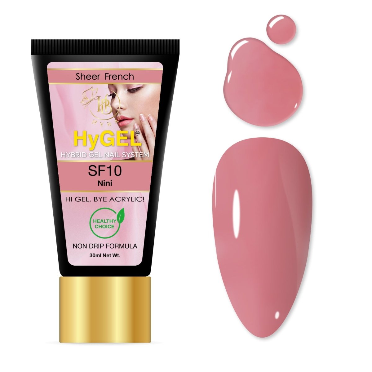 10 SHEER FRENCH Collection - Hybrid HyGEL™ Nail System - HYBA BEAUTY