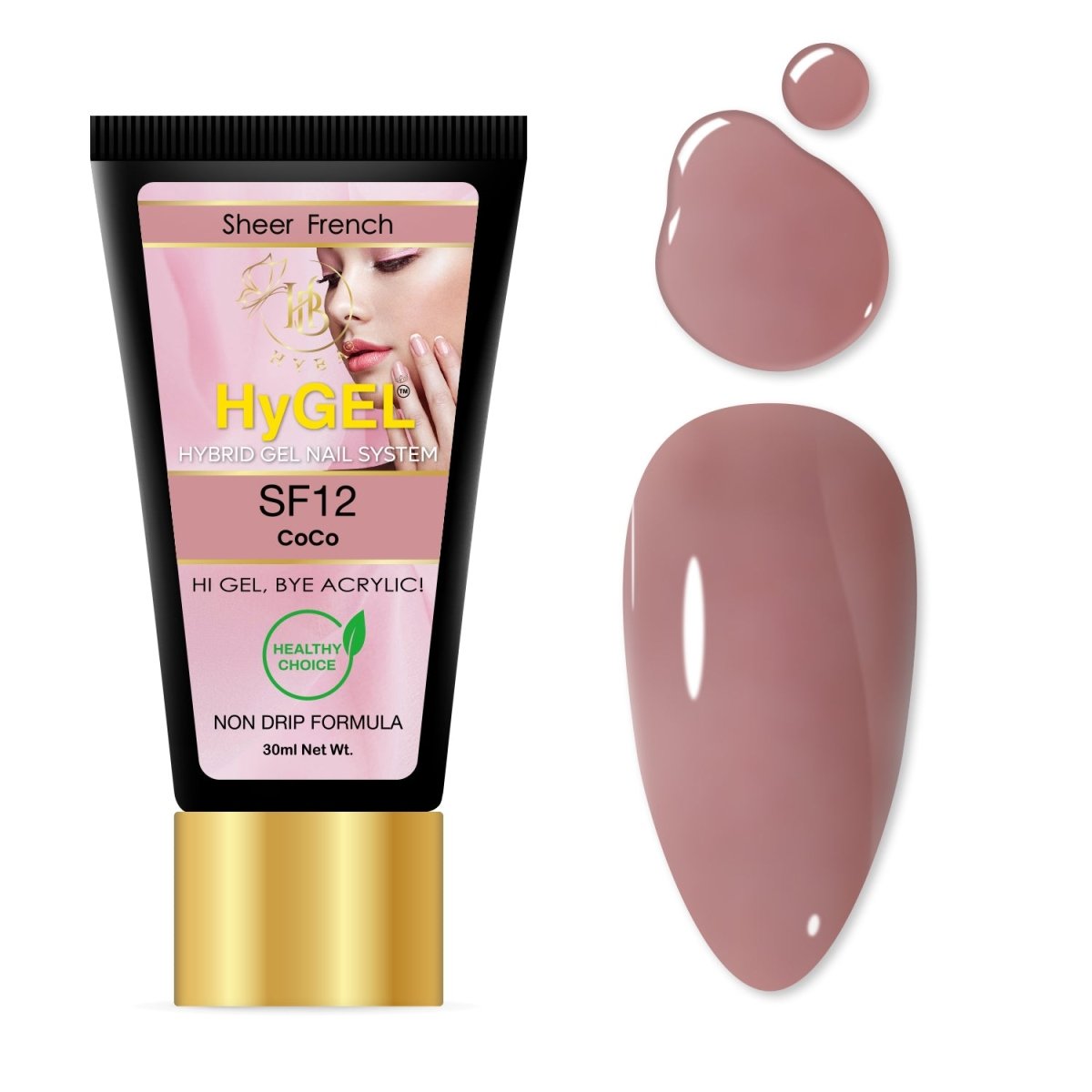 10 SHEER FRENCH Collection - Hybrid HyGEL™ Nail System - HYBA BEAUTY