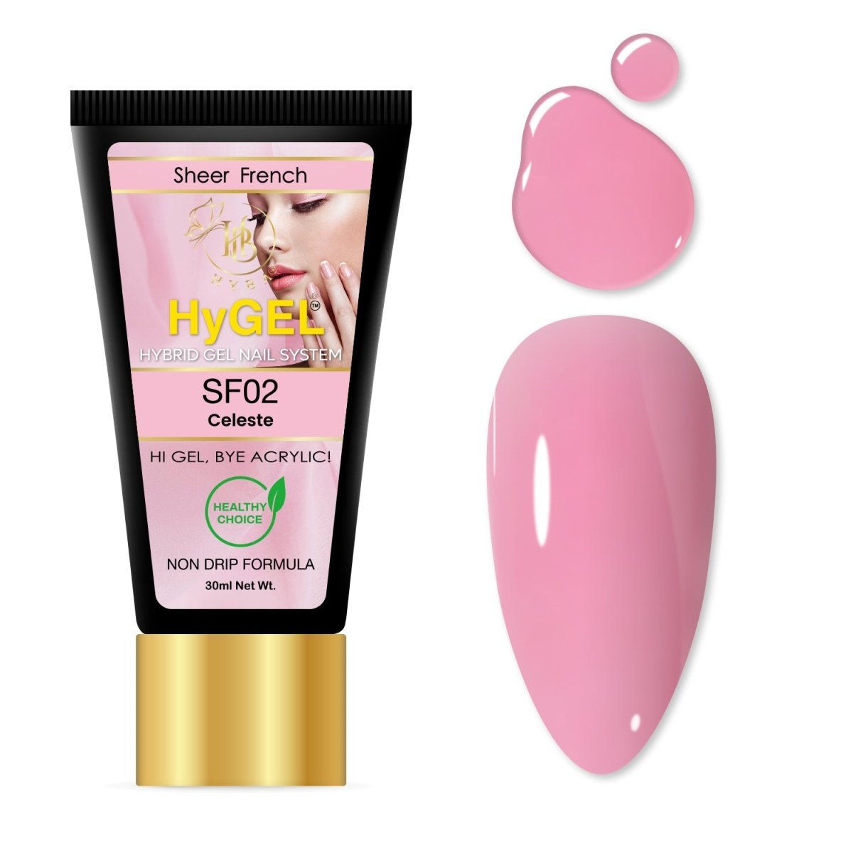 10 SHEER FRENCH Collection - Hybrid HyGEL™ Nail System - HYBA BEAUTY