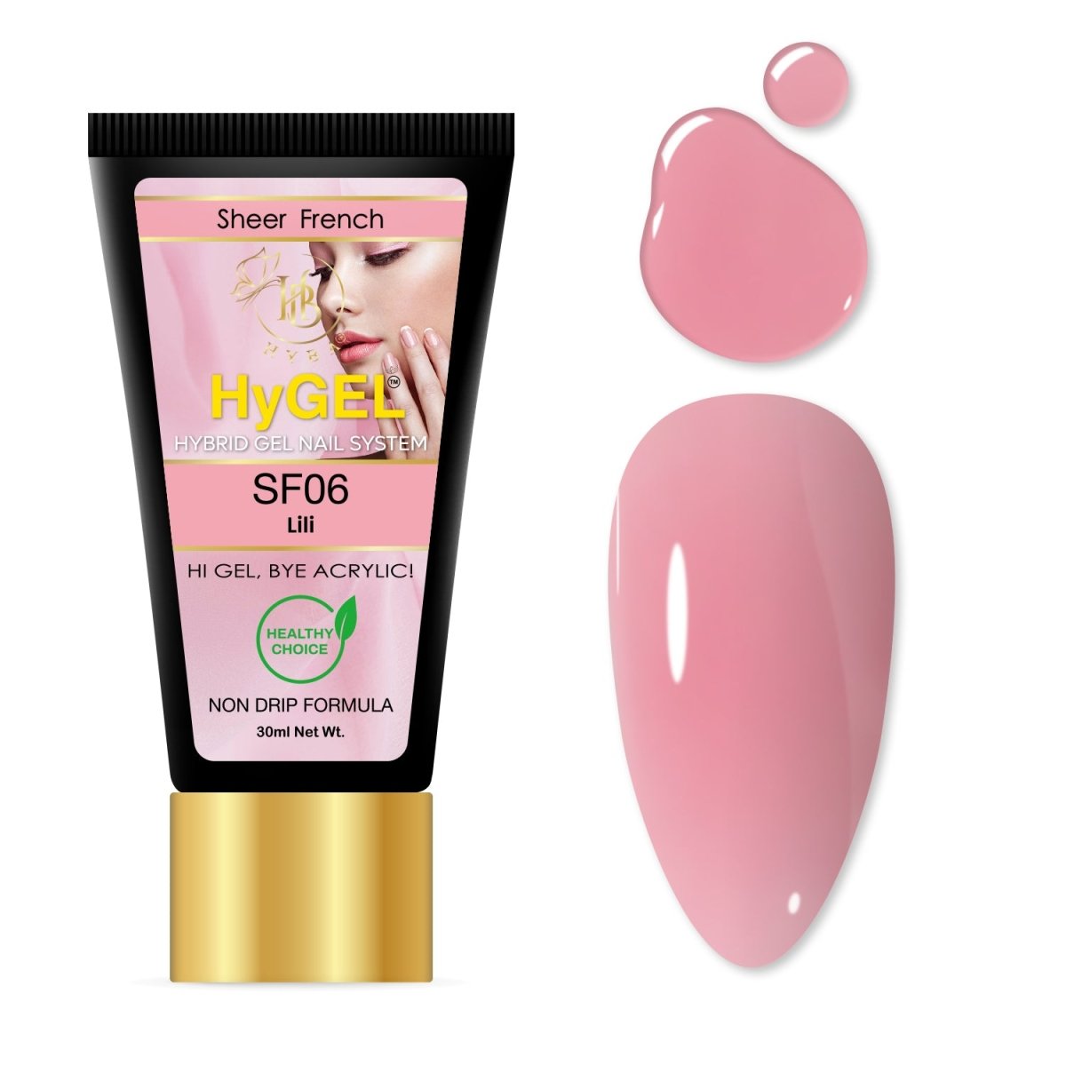 10 SHEER FRENCH Collection - Hybrid HyGEL™ Nail System - HYBA BEAUTY