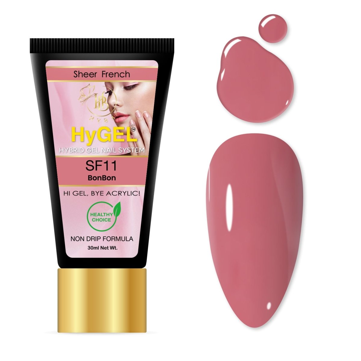 10 SHEER FRENCH Collection - Hybrid HyGEL™ Nail System - HYBA BEAUTY