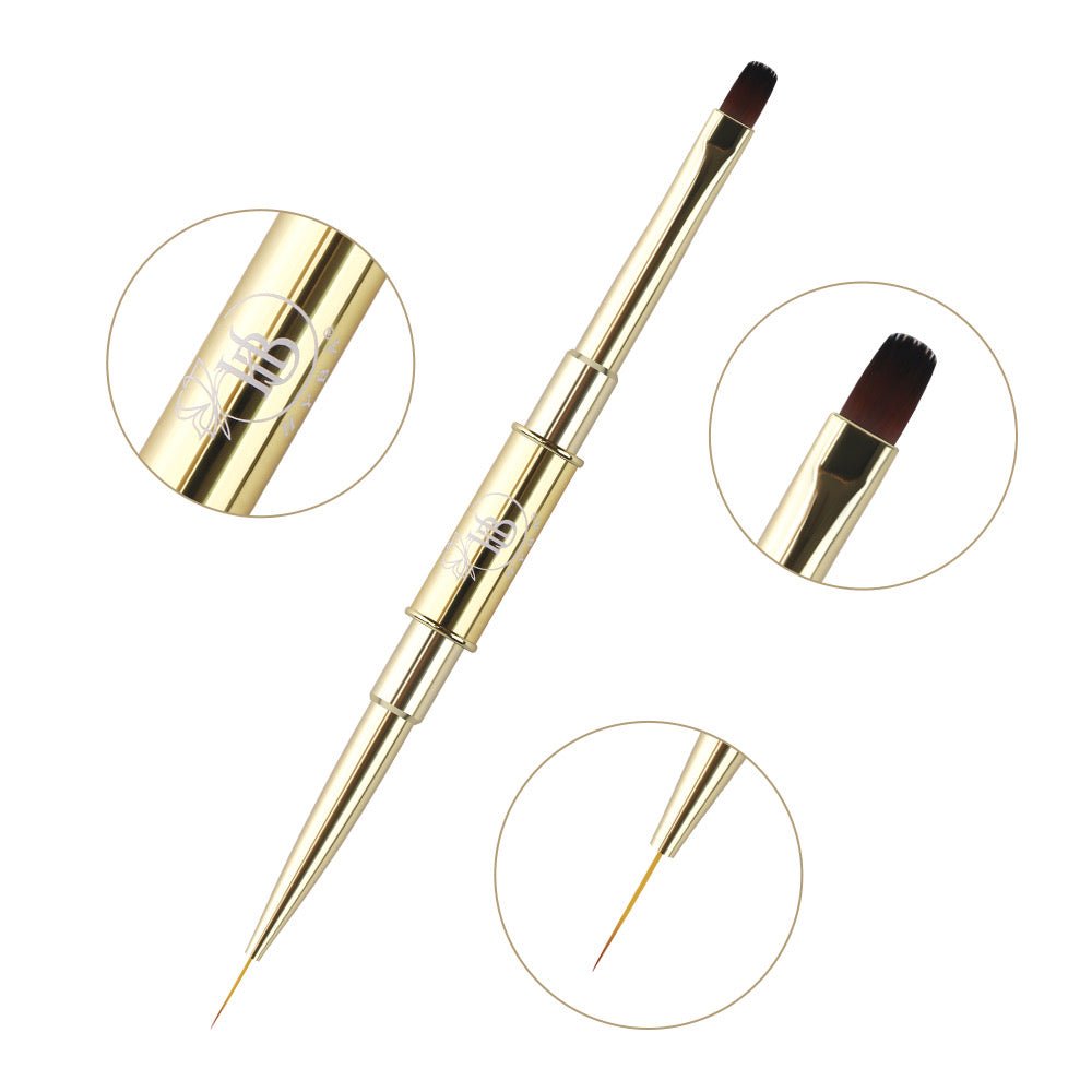 16 BUILDER APPLICATION Dual Brush and Liner (GOLD) - HYBA BEAUTY