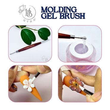 18 Molding Gel Dual Brush + Metal Tip - HYBA BEAUTY