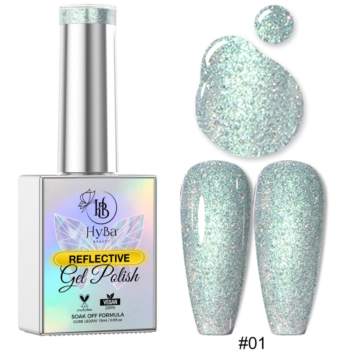 3 CINDERELLA DIAMOND Gel Collection - 12 Colors - HYBA BEAUTY