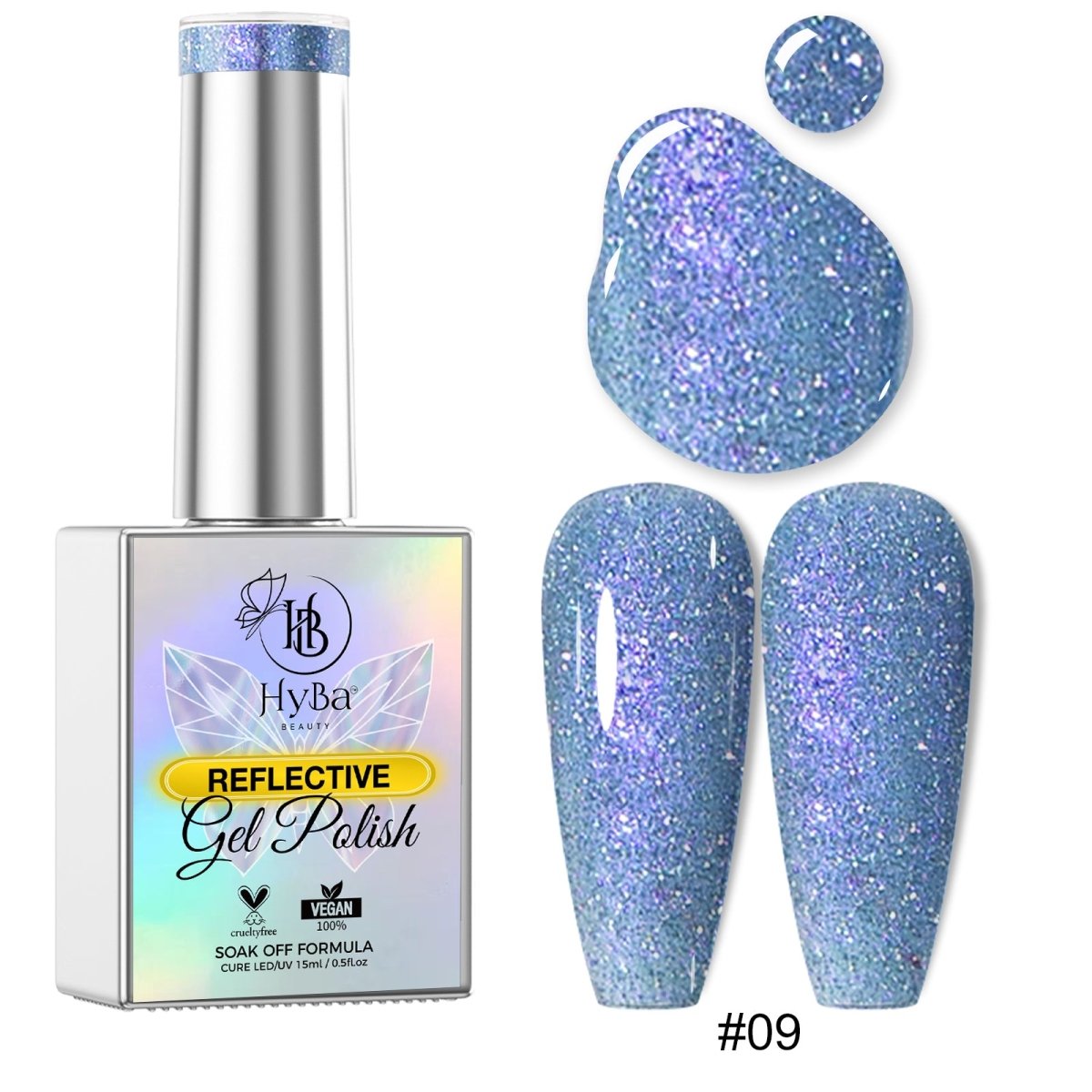 3 CINDERELLA DIAMOND Gel Collection - 12 Colors - HYBA BEAUTY