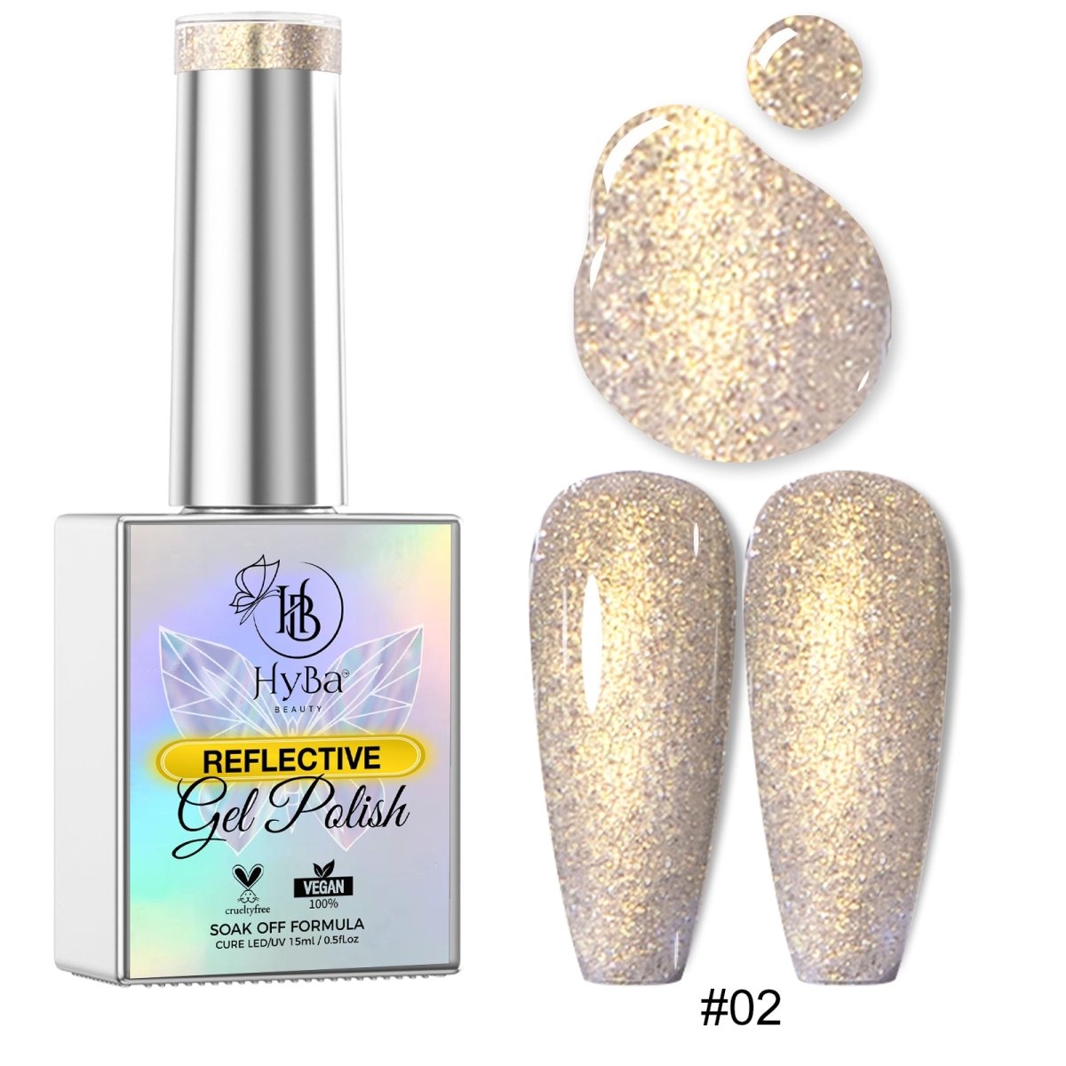 3 CINDERELLA DIAMOND Gel Collection - 12 Colors - HYBA BEAUTY