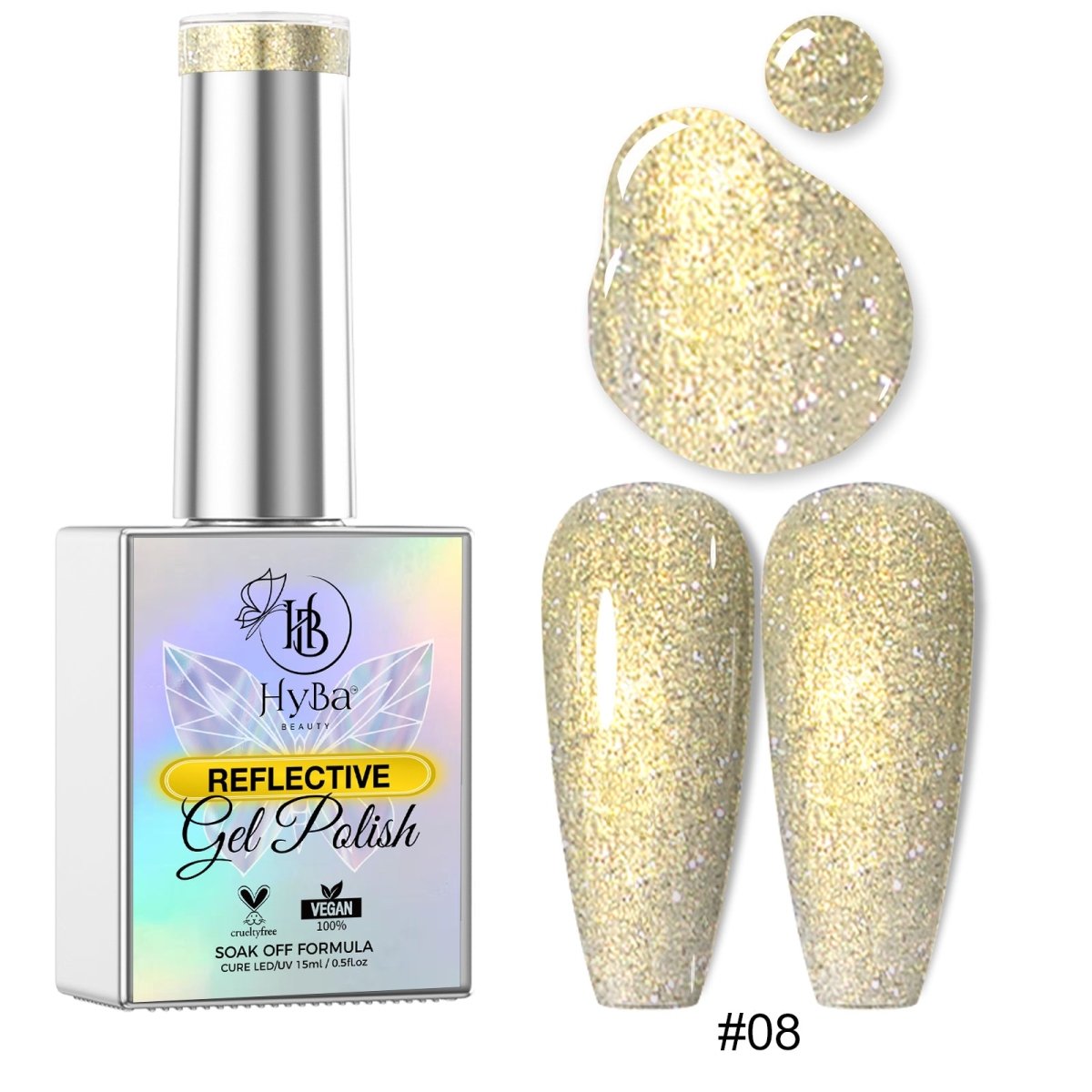 3 CINDERELLA DIAMOND Gel Collection - 12 Colors - HYBA BEAUTY
