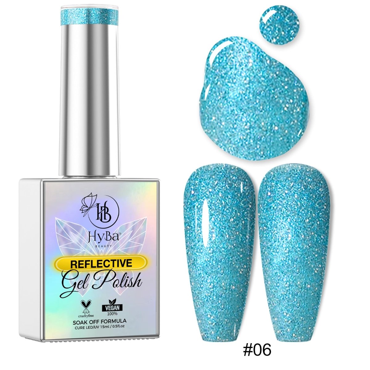 3 CINDERELLA DIAMOND Gel Collection - 12 Colors - HYBA BEAUTY