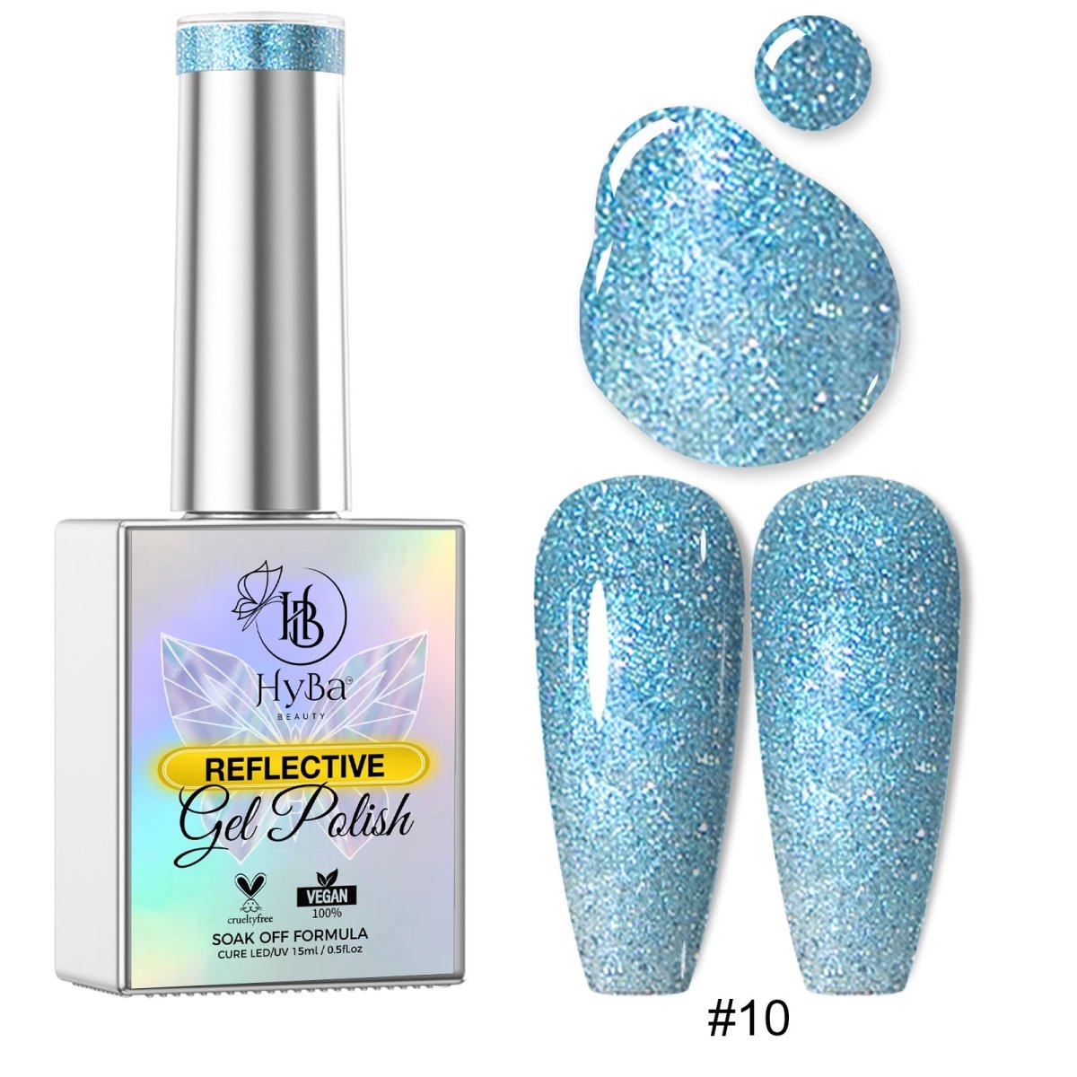 3 CINDERELLA DIAMOND Gel Collection - 12 Colors - HYBA BEAUTY