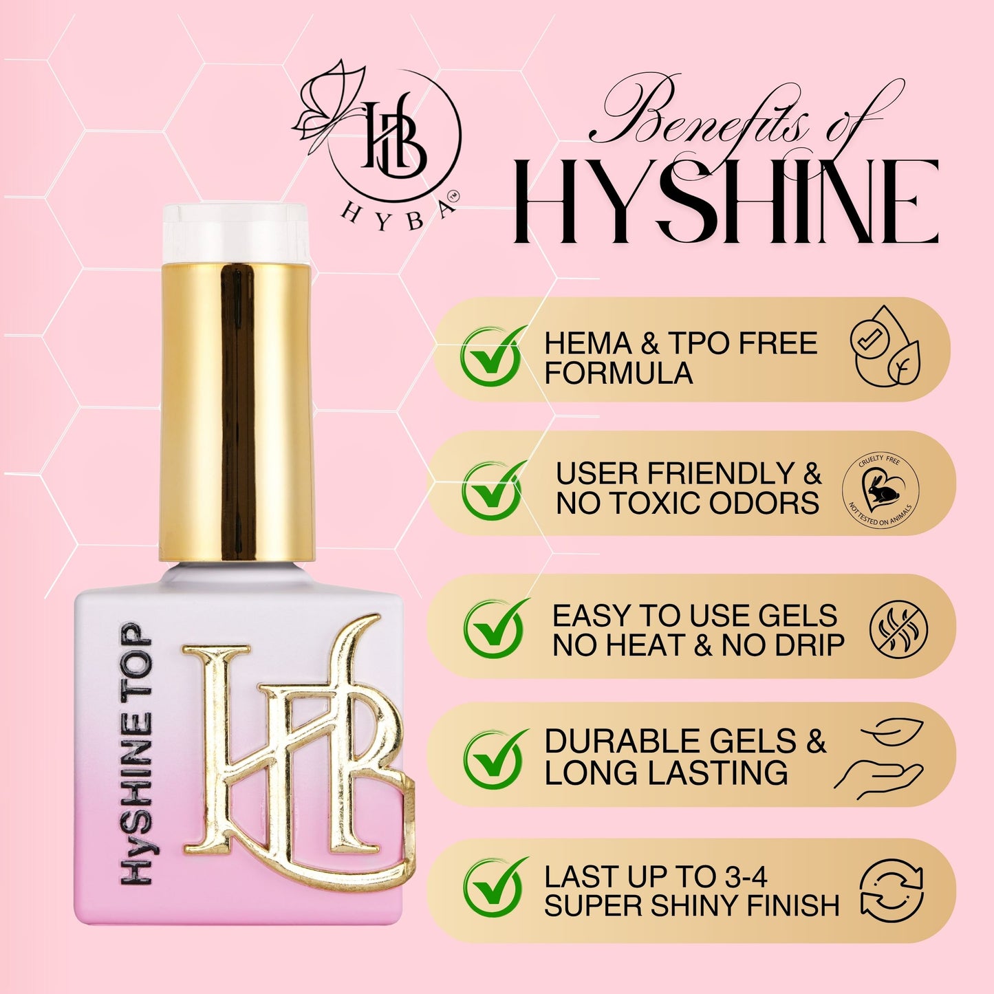 HYBRID HyShine Top Gel Polish - 20ml