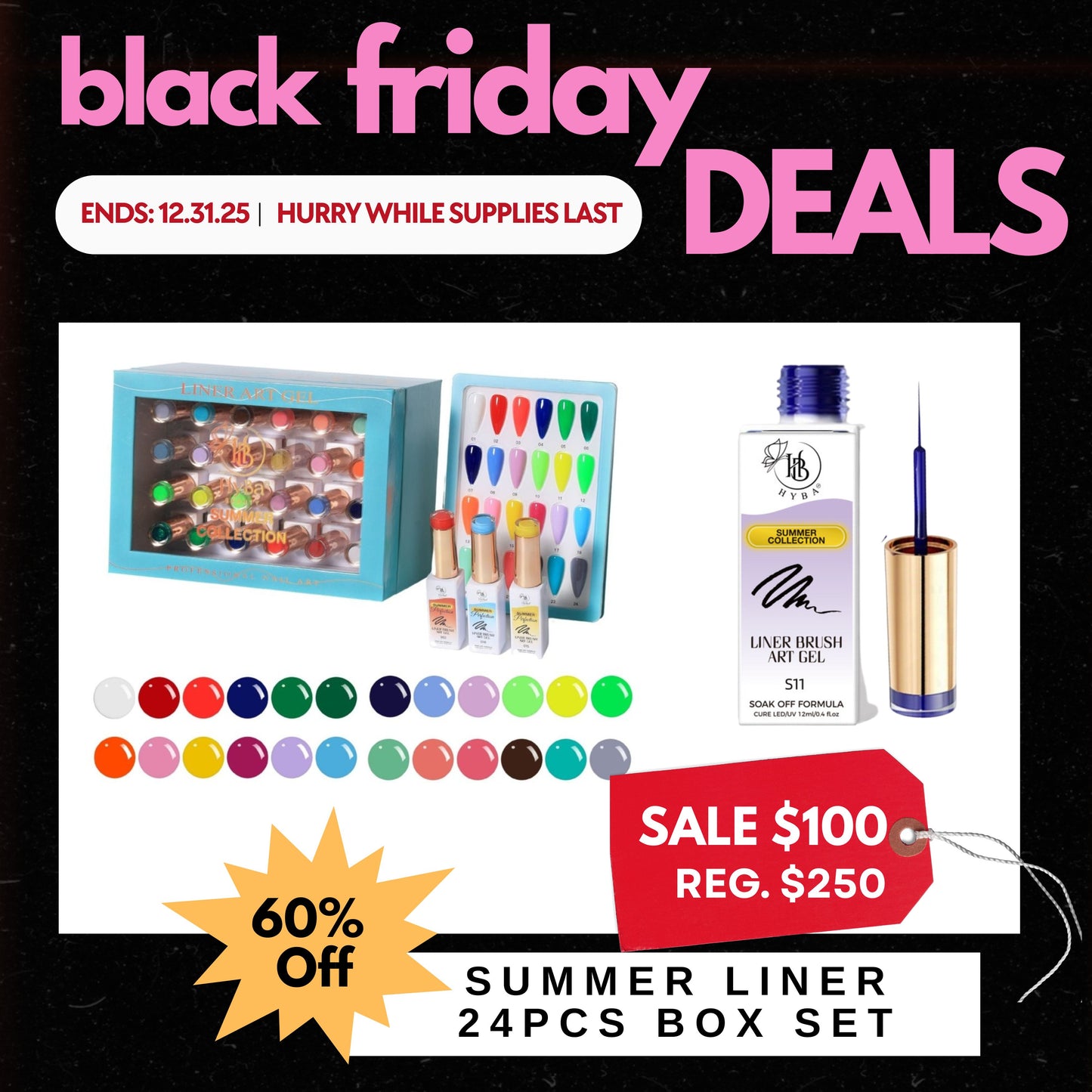 BLACK FRIDAY SALE - SUMMER GEL LINER BOX SET 60% OFF