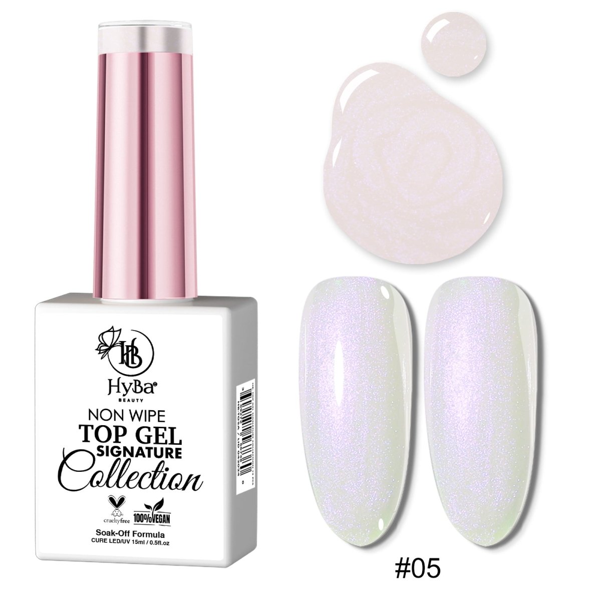 6 TOP GEL SIGNATURE Collection - 12 Colors - HYBA BEAUTY