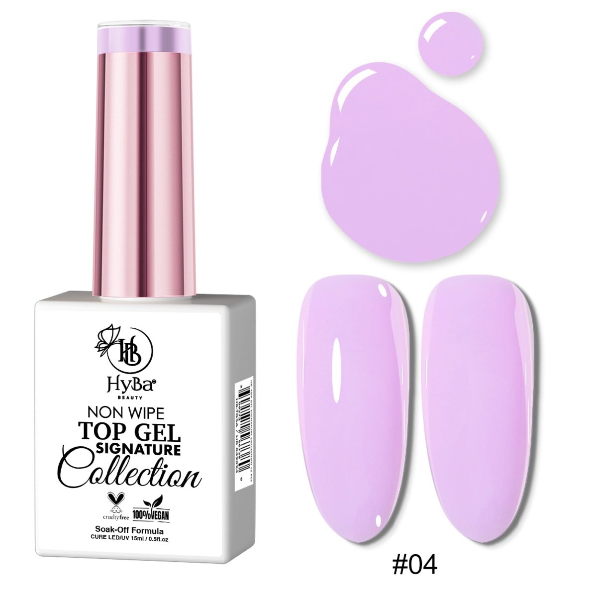 6 TOP GEL SIGNATURE Collection - 12 Colors - HYBA BEAUTY