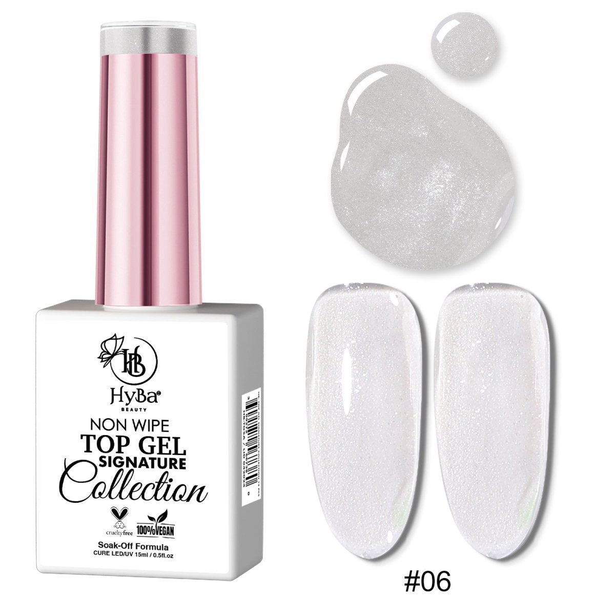 6 TOP GEL SIGNATURE Collection - 12 Colors - HYBA BEAUTY