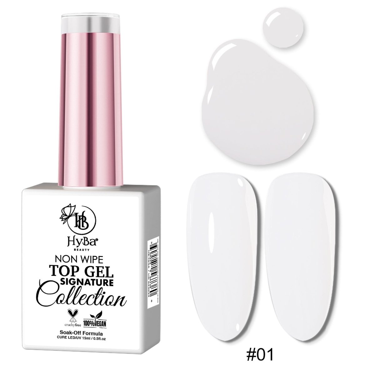 6 TOP GEL SIGNATURE Collection - 12 Colors - HYBA BEAUTY