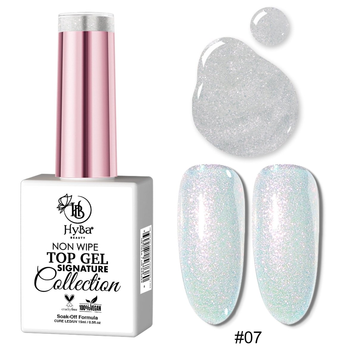 6 TOP GEL SIGNATURE Collection - 12 Colors - HYBA BEAUTY