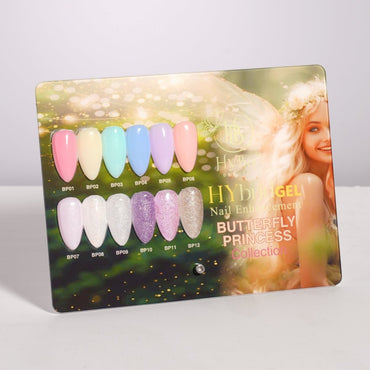 7 BUTTERFLY PRINCESS Collection - Hybrid HyGEL™ Nail System - HYBA BEAUTY