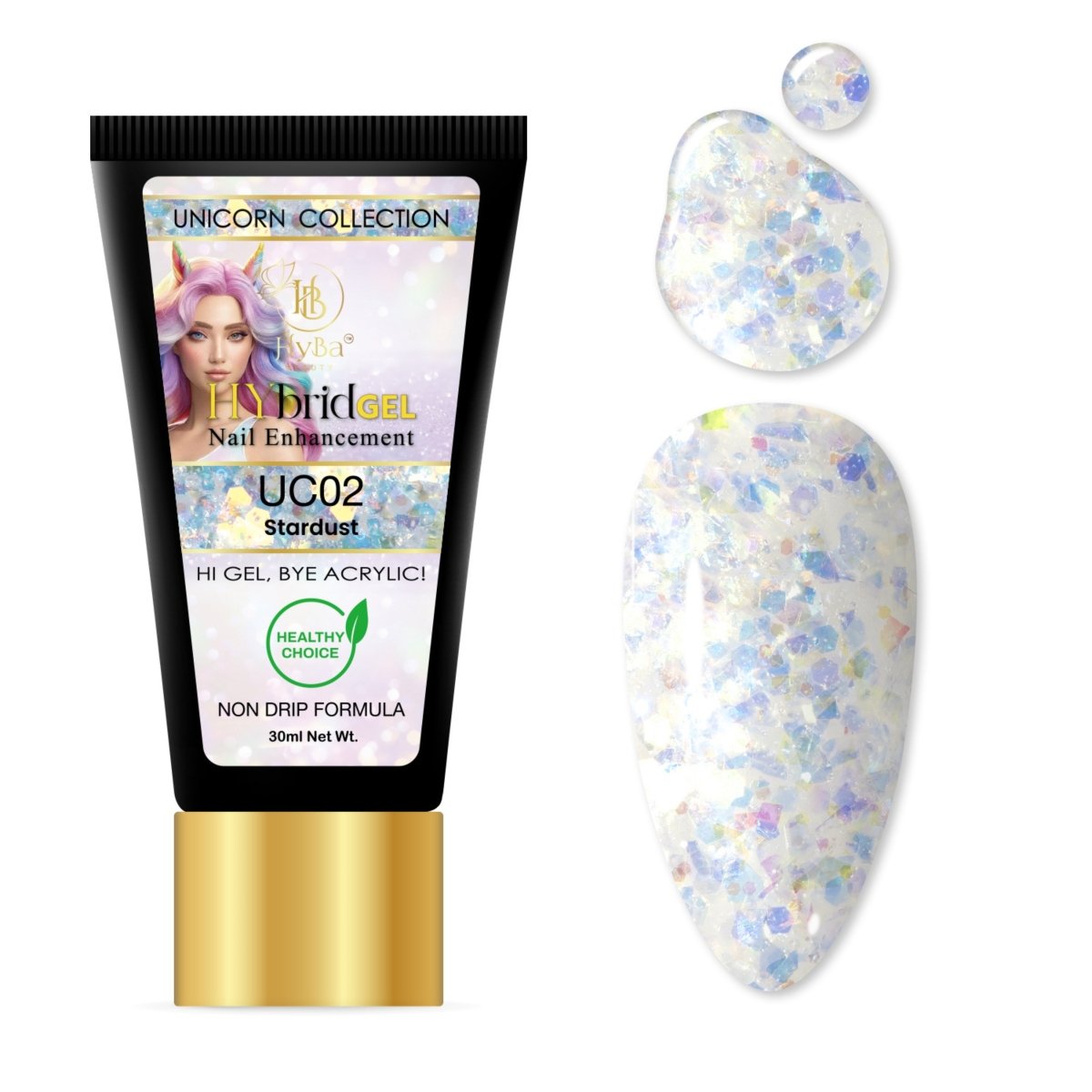 8 UNICORN Collection - HyGEL™ Hybrid Gel Nail System - HYBA BEAUTY