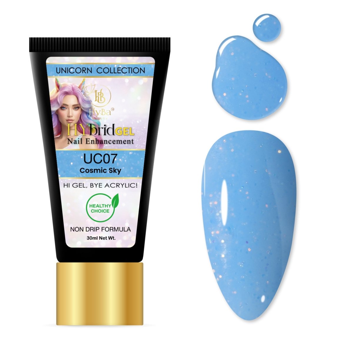 8 UNICORN Collection - HyGEL™ Hybrid Gel Nail System - HYBA BEAUTY