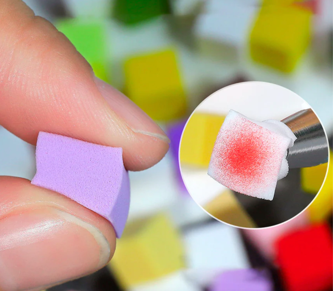 Mini Ombré Sponges with Grabber Box Set - Rainbow