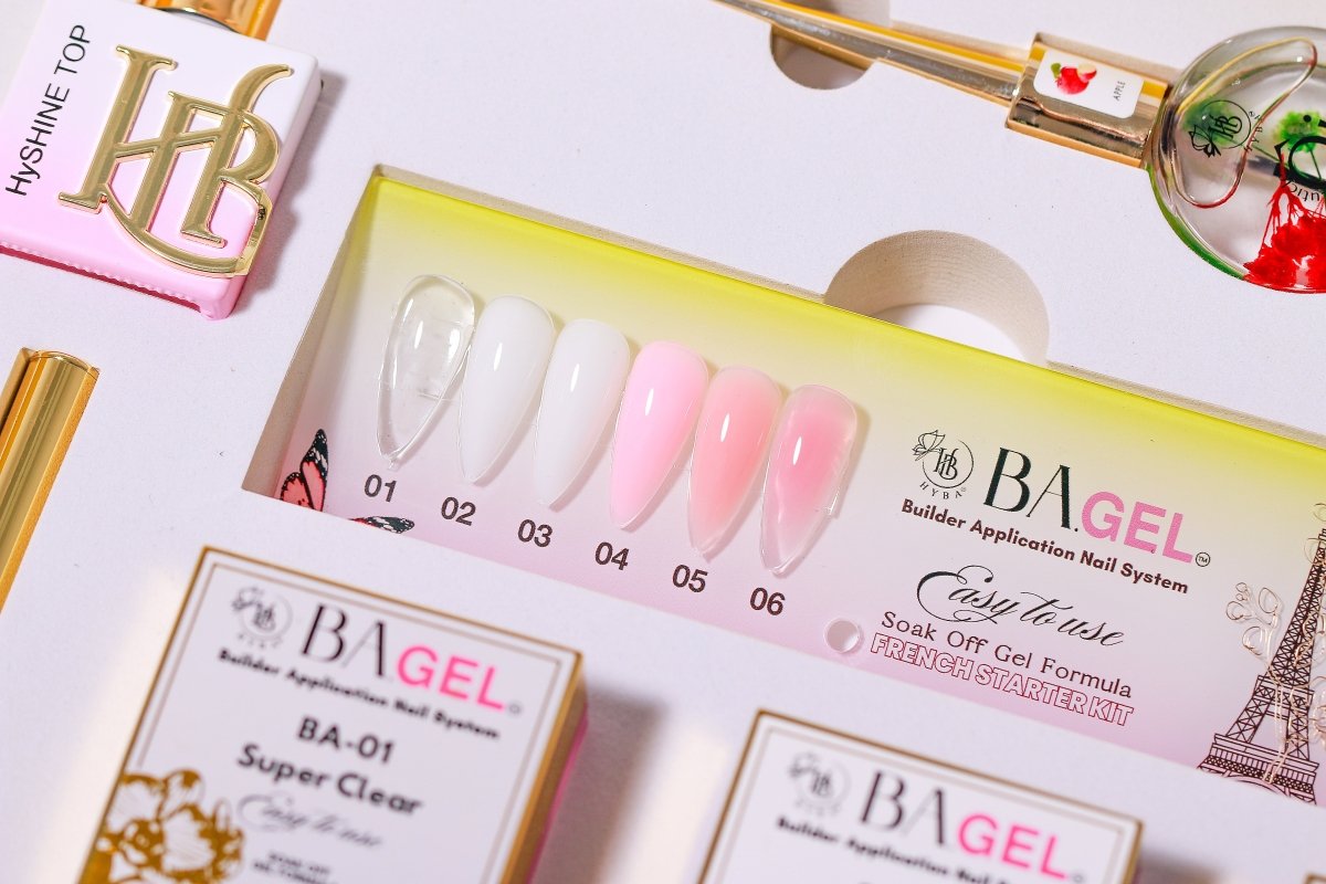 Builder Gel - BA.GEL FRENCH Starter Kit - HYBA BEAUTY