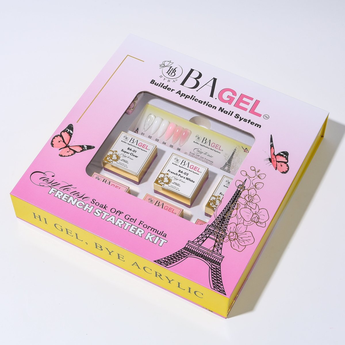 Builder Gel - BA.GEL FRENCH Starter Kit - HYBA BEAUTY
