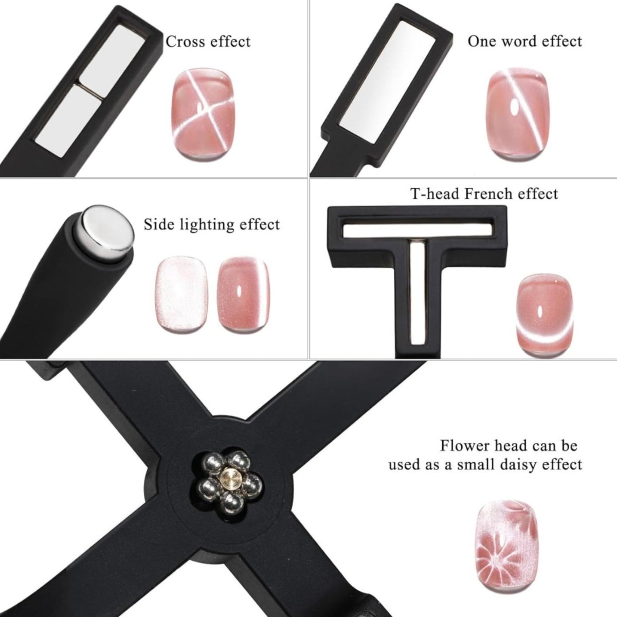 Cat Eye 5 - in - 1 Magnet for Gel Polish - Black - HYBA BEAUTY