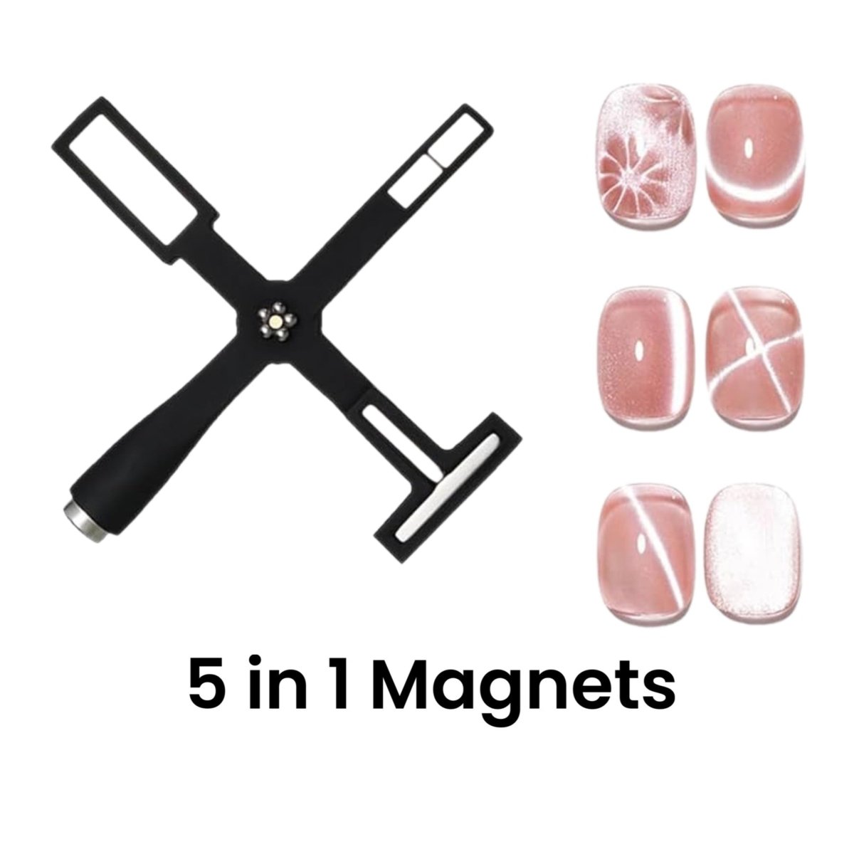 Cat Eye 5 - in - 1 Magnet for Gel Polish - Black - HYBA BEAUTY