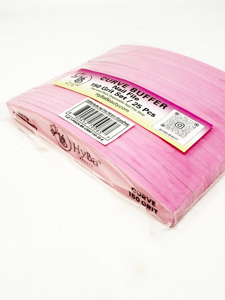 CURVE BUffer Nail File 150 Grit Refill Set/25 pcs (Pink) - HYBA BEAUTY