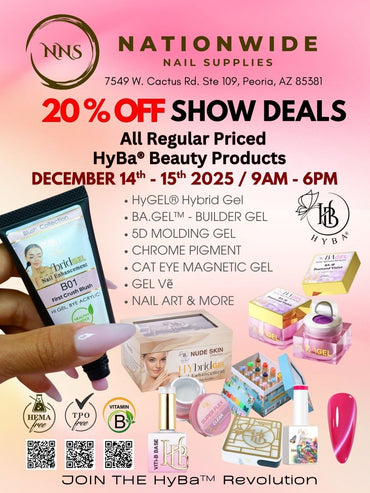 December 14th & 15th, 2025 / Nationwide Nail Supply, Peoria, AZ - Free Nail Demo Event - HYBA BEAUTY