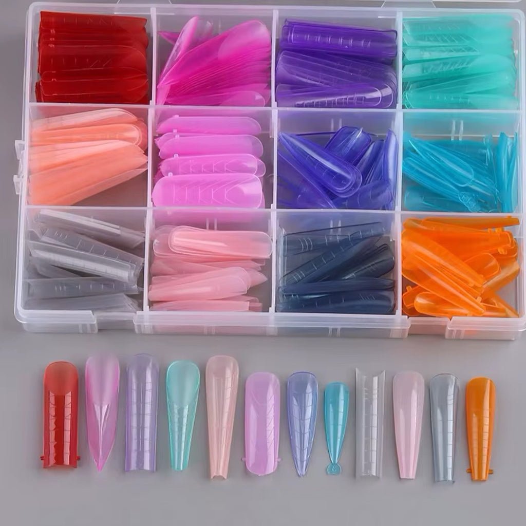 FLIP IT DUAL REVERSE NAIL FORM - RAINBOW TIPS - HYBA BEAUTY