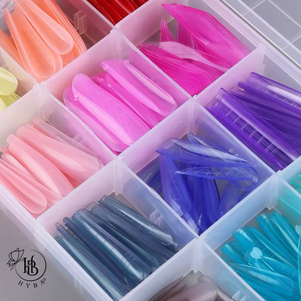 FLIP IT DUAL REVERSE NAIL FORM - RAINBOW TIPS - HYBA BEAUTY