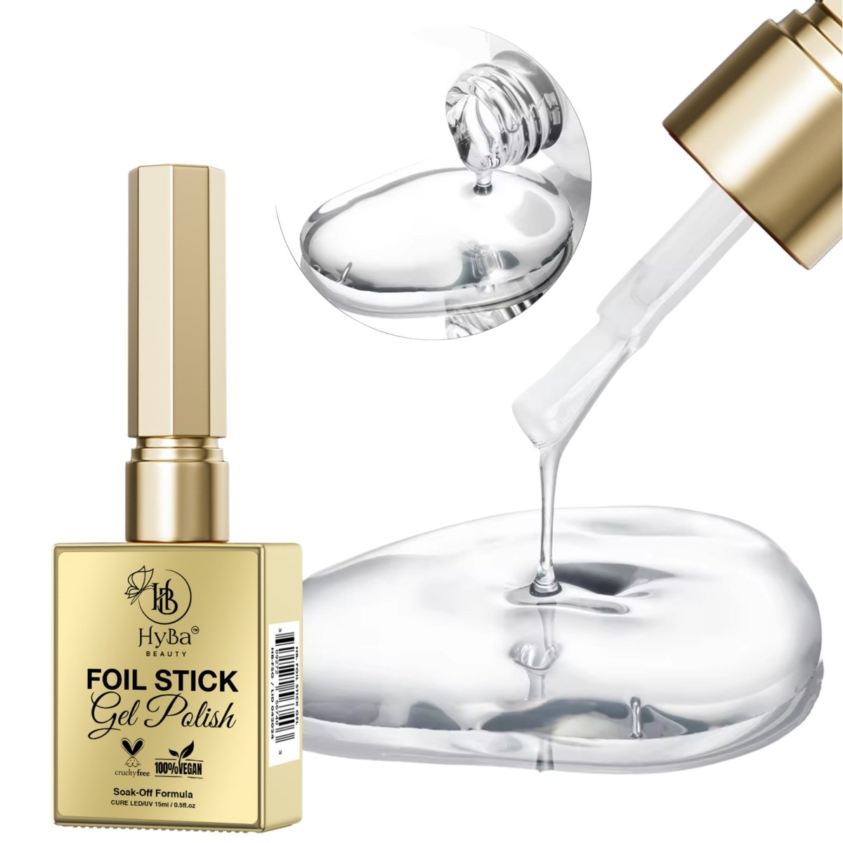 FOIL STICK Gel Polish - 15 ml - HYBA BEAUTY
