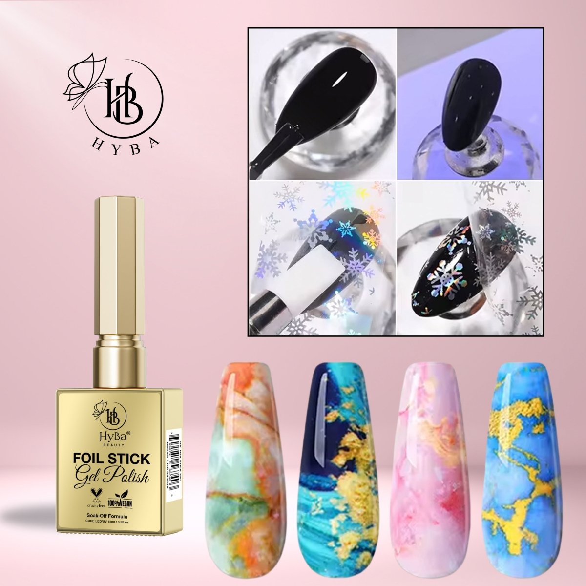FOIL STICK Gel Polish - 15 ml - HYBA BEAUTY