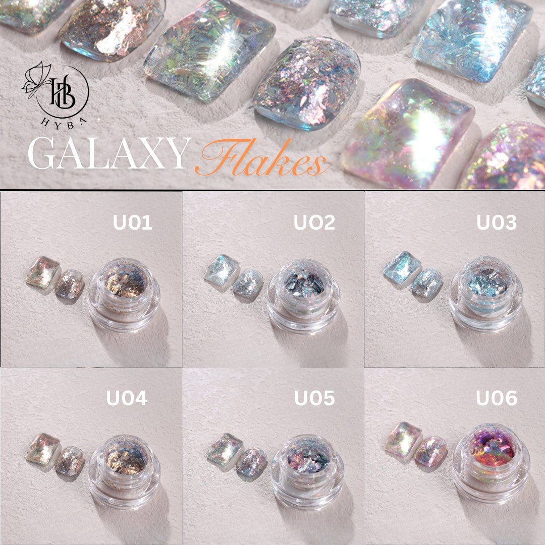 GALAXY FLAKES Collection 2 - 6 Colors Box Set - HYBA BEAUTY