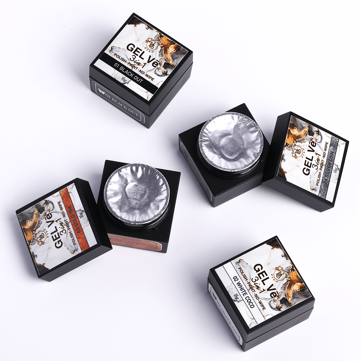 GEL Vẽ Classic Collection Artist Gel / 4pcs set (15g Each) - HYBA BEAUTY