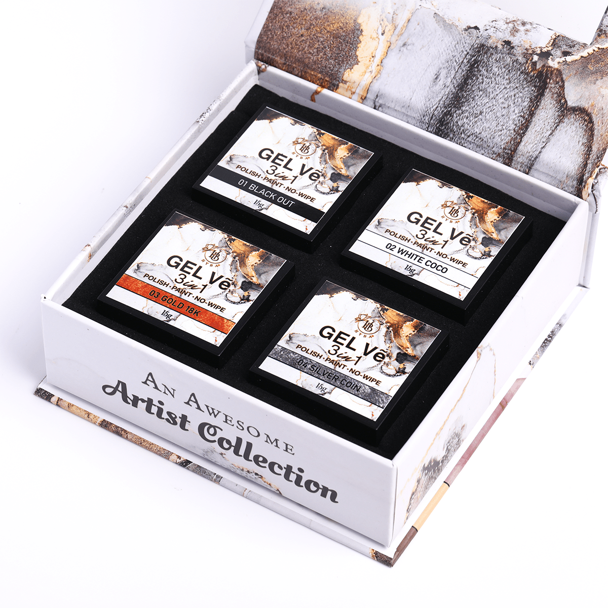 GEL Vẽ Classic Collection Artist Gel / 4pcs set (15g Each) - HYBA BEAUTY