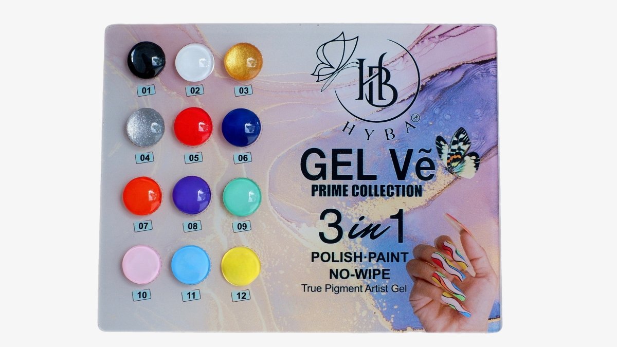 GEL Vẽ Prime Collection Artist Gel / 12pcs set (5g each) - HYBA BEAUTY