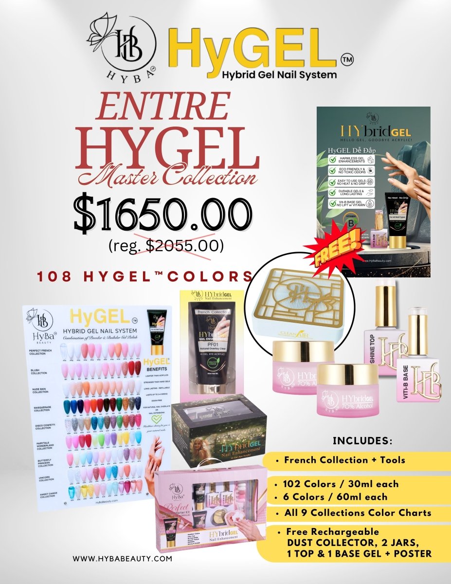 HYBRID GEL BUNDLE - HyGEL Entire Master Full Collections 108 Colors - HYBA BEAUTY