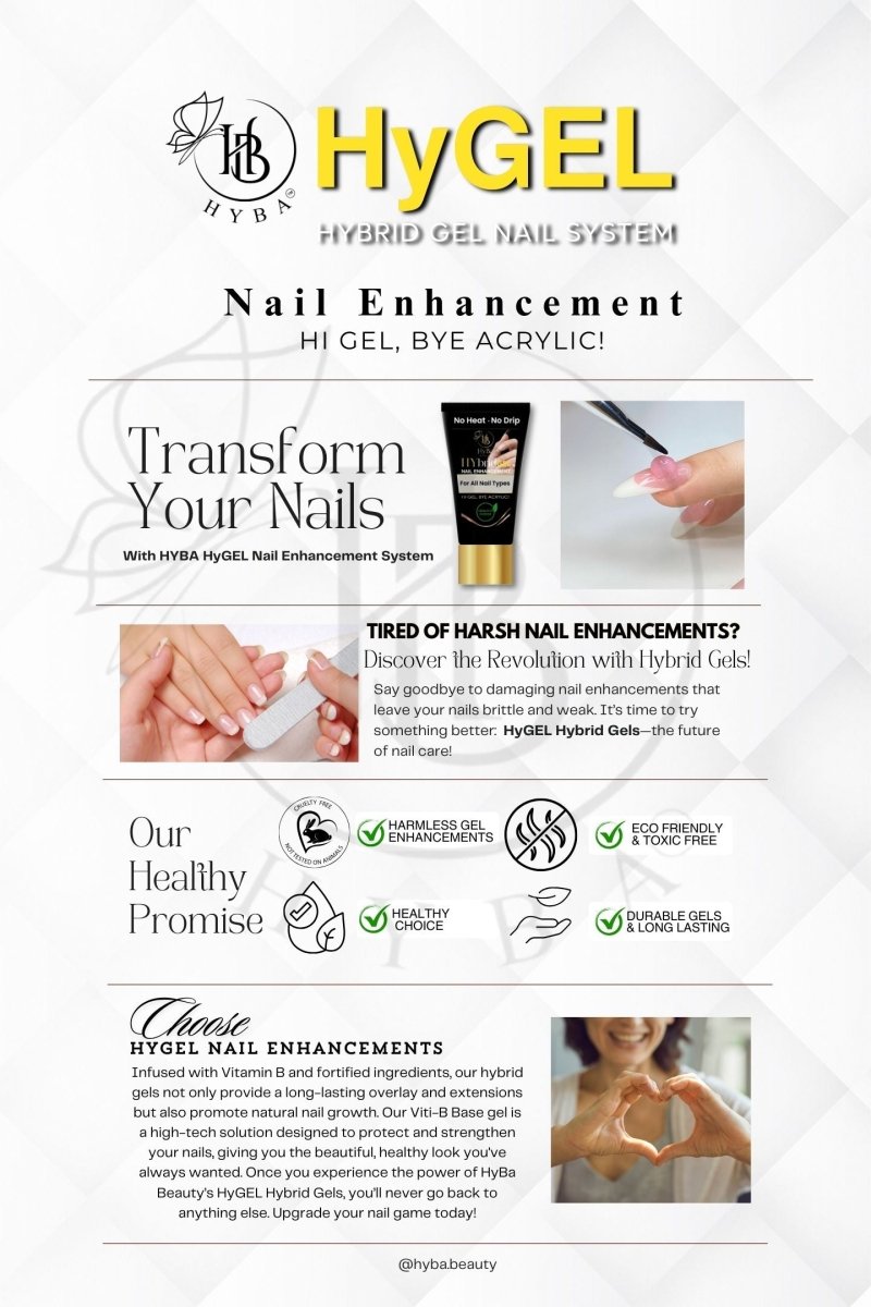 Hybrid Gel - HyGEL Marketing Posters - HYBA BEAUTY