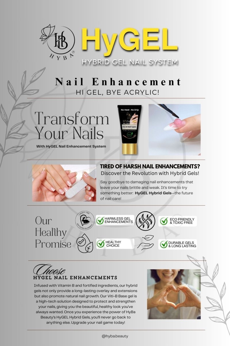 Hybrid Gel - HyGEL Marketing Posters - HYBA BEAUTY