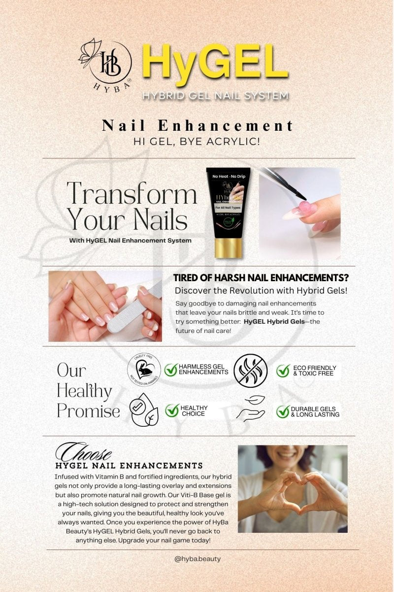 Hybrid Gel - HyGEL Marketing Posters - HYBA BEAUTY
