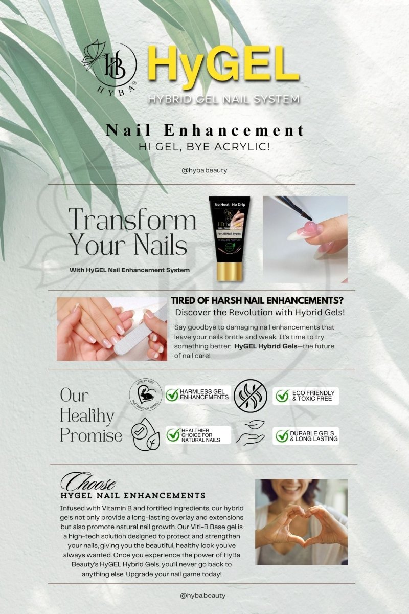 Hybrid Gel - HyGEL Marketing Posters - HYBA BEAUTY