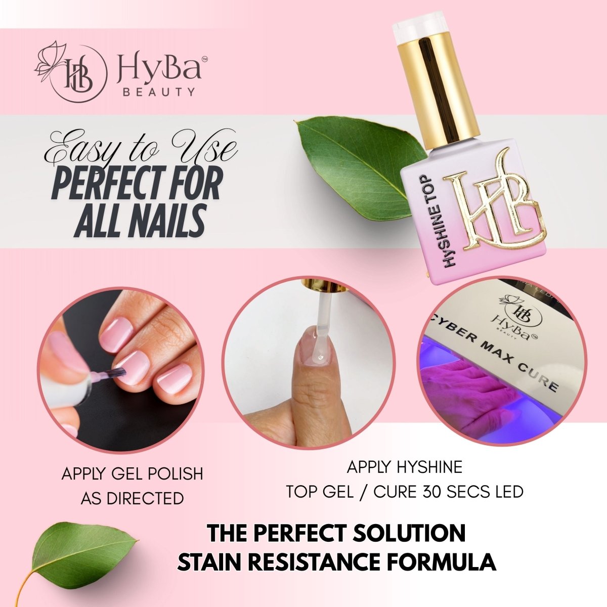 HYBRID HyShine Top Gel Polish - 20ml - HYBA BEAUTY