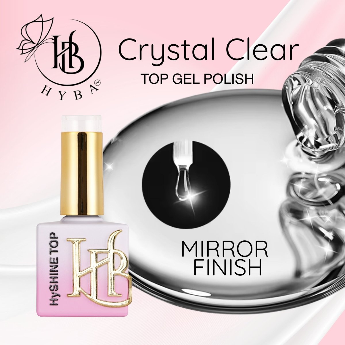 HYBRID HyShine Top Gel Polish - 20ml - HYBA BEAUTY