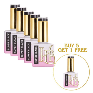 HYBRID SUPER BLACK Gel Polish - SINGLE BOTTLE LISTINGS - HYBA BEAUTY